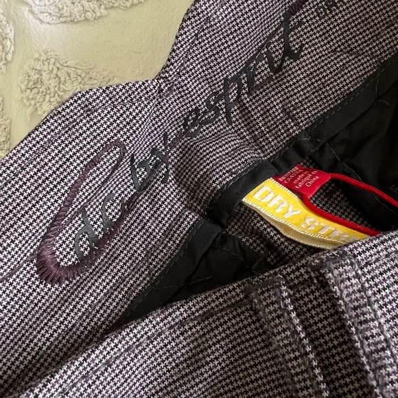 NWT EDC by Esprit Y2K Women's Gray Houndstooth Cuffed Wide Leg Trousers Pants 10 - Picture 8 of 15